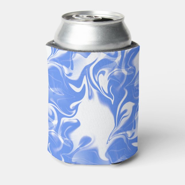 Light Blue White Warp Can Cooler (Can Back)