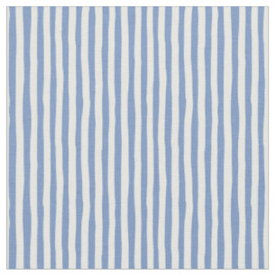 Light Blue & White Wonky Stripes Fabric