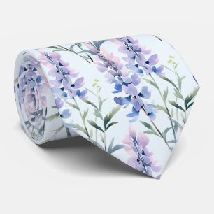 Light Blue Wildflowers Neck Tie