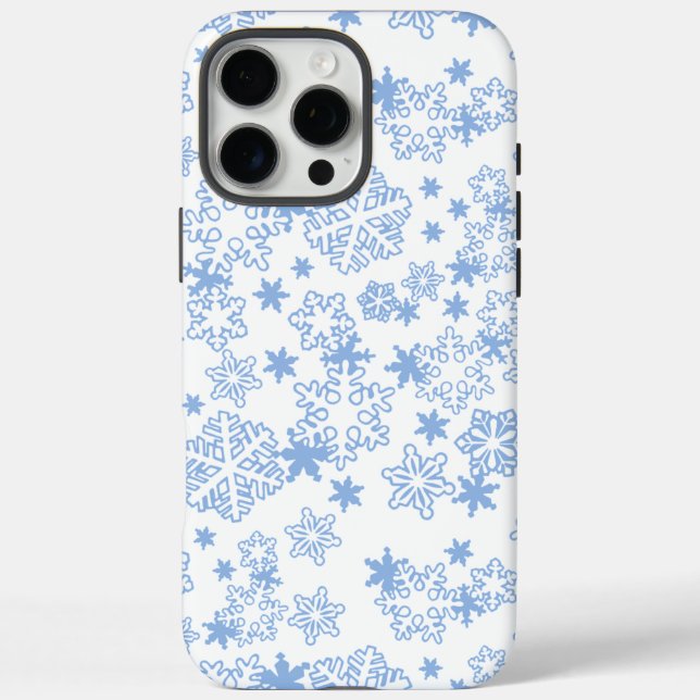 Light Blue Winter Snowflake Pattern Case-Mate iPhone Case (Back)