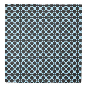 Light blue with black geometric duvet cover