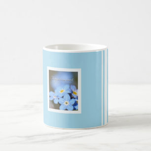 Light Blue with Forget Me Nots Coffee Mug