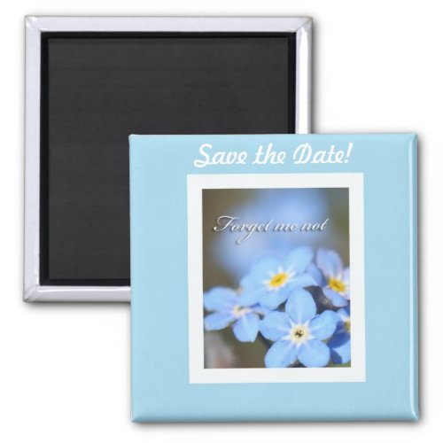 Light Blue with Forget Me Nots Magnet