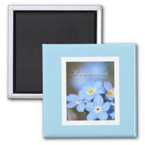 Light Blue with Forget Me Nots Magnet