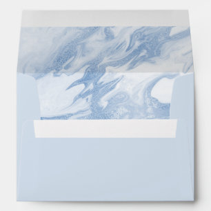 Light Blue with Marbled Inside Special Occasion Envelope