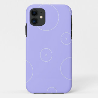 Light Blue with Modern Circles iPhone 11 Case