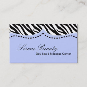 Light Blue Zebra Print Animal Business Card