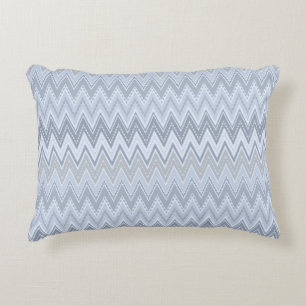 Light blue zigzag accent pillow