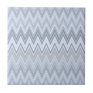 Light blue zigzag ceramic tile