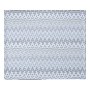 Light blue zigzag  duvet cover