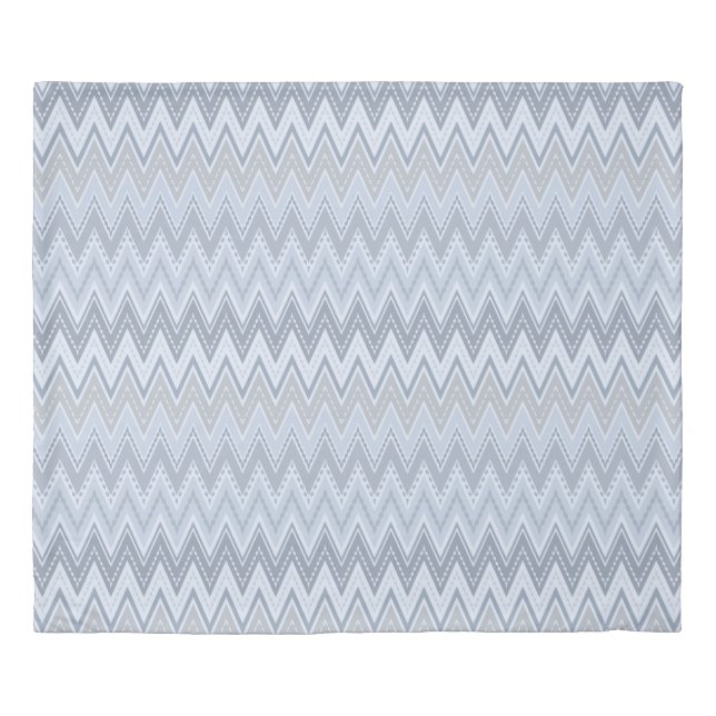 Light blue zigzag  duvet cover (Front)