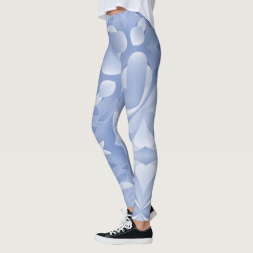 Light Blues Kaleidoscope Hearts Leggings