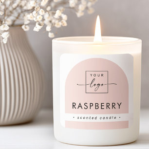 Light blush pink arch logo scent product label