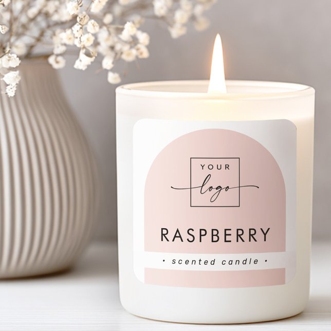 Light blush pink arch logo scent product label (Light blush pink arch logo scent product label)