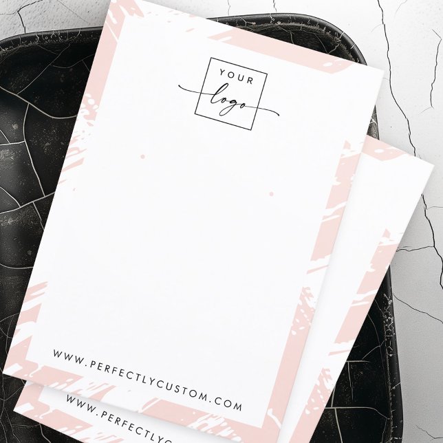 Light blush pink brushstrokes earring display card (Light blush pink brushstrokes earring display card)