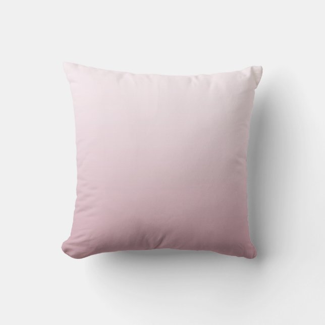 Light Blush Pink Dipped Modern Trendy Decor Throw Pillow (Front)
