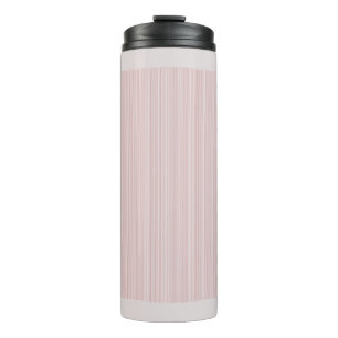 Light Blush Pink Gray Stripes Sweet Thermal Tumbler