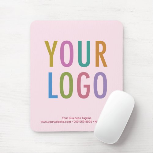 Light Blush Pink Mouse Pad Custom Logo Non Slip