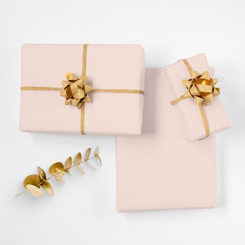 Light Blush Pink Solid Color F8E3DA Wrapping Paper Sheets