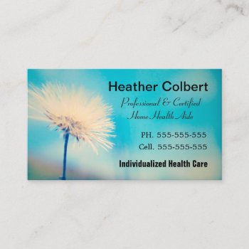 Light Breeze Caregiver Professional Business Card by LiquidEyes at Zazzle