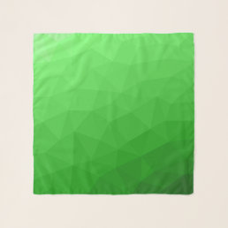 Light bright green gradient geometric mesh pattern scarf
