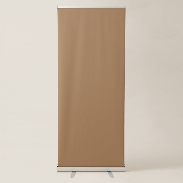 Light Brown #A57C55, Grey Olive Retractable Banner (Front)