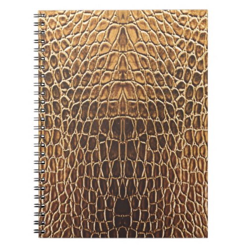 Light Brown Alligator Skin Print Notebook