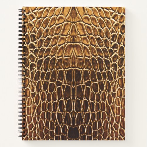 Light Brown Alligator Skin Print Notebook