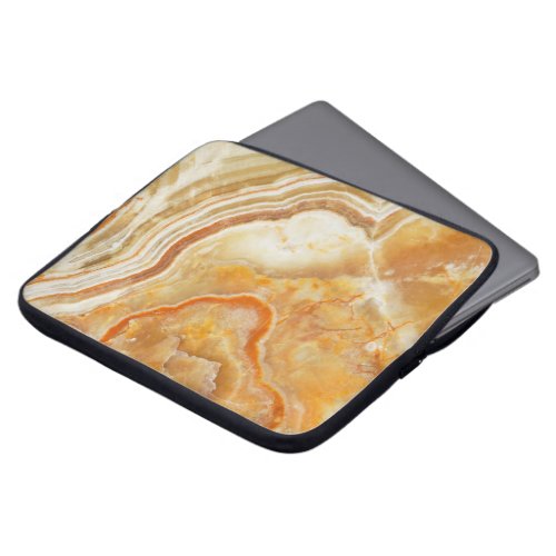 Light Brown And Cream Marble Stone Pattern Laptop Sleeve