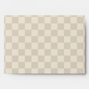 Light Brown and Off White Checkerboard Envelope