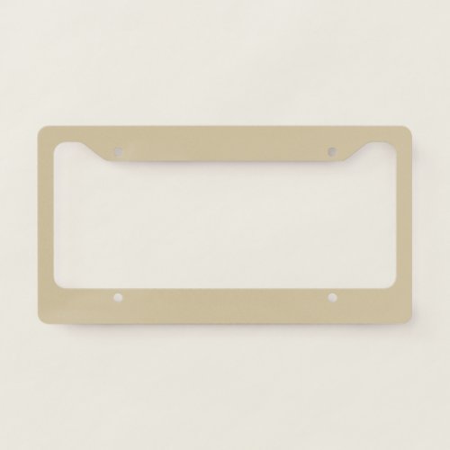 Light Brown _ Beige _ Tan Solid Color Trends License Plate Frame