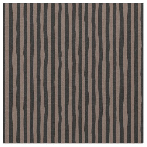 Light Brown & Black Wonky Stripes Fabric