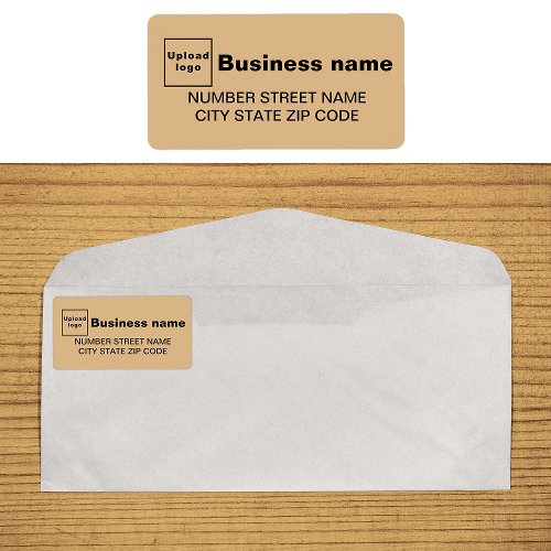 Light Brown Business Address Label