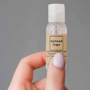 Light Brown Business Brand on Hand Sanitizer