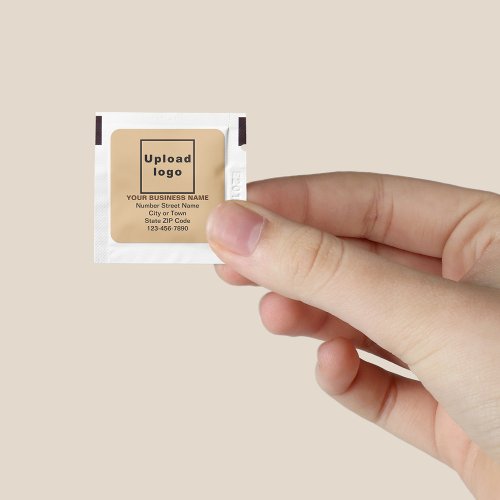 Light Brown Business Brand on Hand Sanitizer Packet