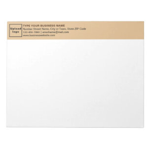 Light Brown Business Brand on Heading of Notepad