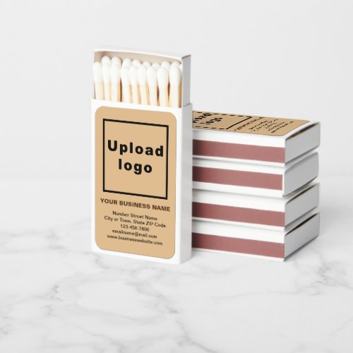 Light Brown Business Brand on Matchboxes