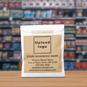 Light Brown Business Brand on Paper Bag