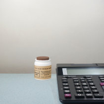 Light Brown Business Branding on Small Product Jar