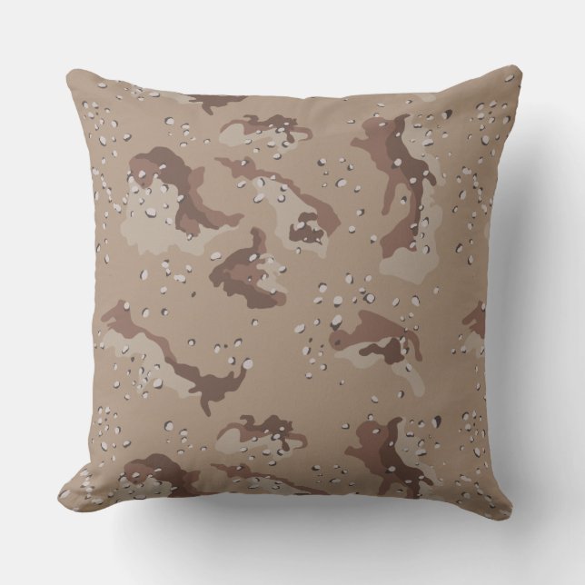 Light Brown Camo | Father's Day Gift Throw Pillow (Front)