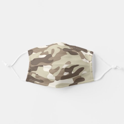 Light Brown Camouflage Adult Cloth Face Mask