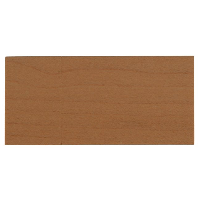 Light Brown, Coffee USB Wooden Flash Drive (Back)