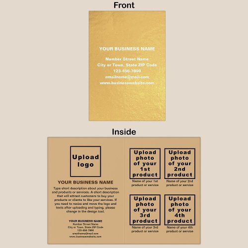 Light Brown Color Business Brand on Foil Card