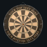 Light Brown Colors Dartboard with Custom Text<br><div class="desc">Dartboard with retro brown colors and two custom text areas. You can easily change every color clicking on customize button.</div>