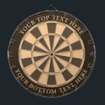 Light Brown Colors Dartboard with Custom Text<br><div class="desc">Dartboard with retro brown colors and two custom text areas. You can easily change every color clicking on customize button.</div>