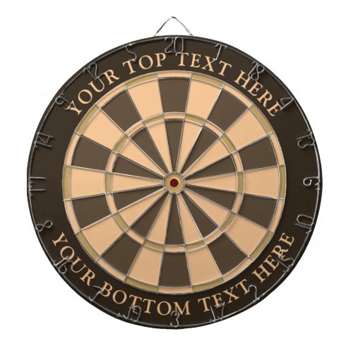 Light Brown Colors Dartboard with Custom Text