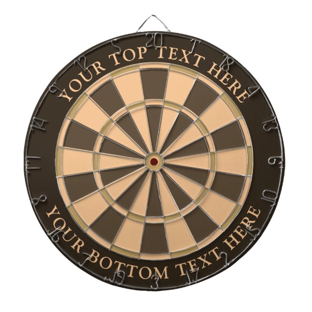 Light Brown Colors Dartboard with Custom Text (Front)