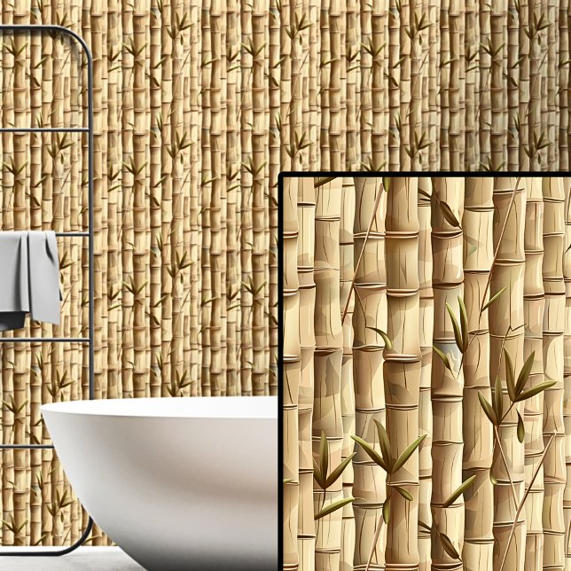 Light Brown Cream Tan Bamboo Wall Fence (Creator Uploaded)
