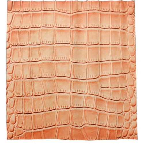 Light brown crocodile leather texture shower curtain