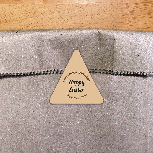 Light Brown Easter Business Triangle Sticker